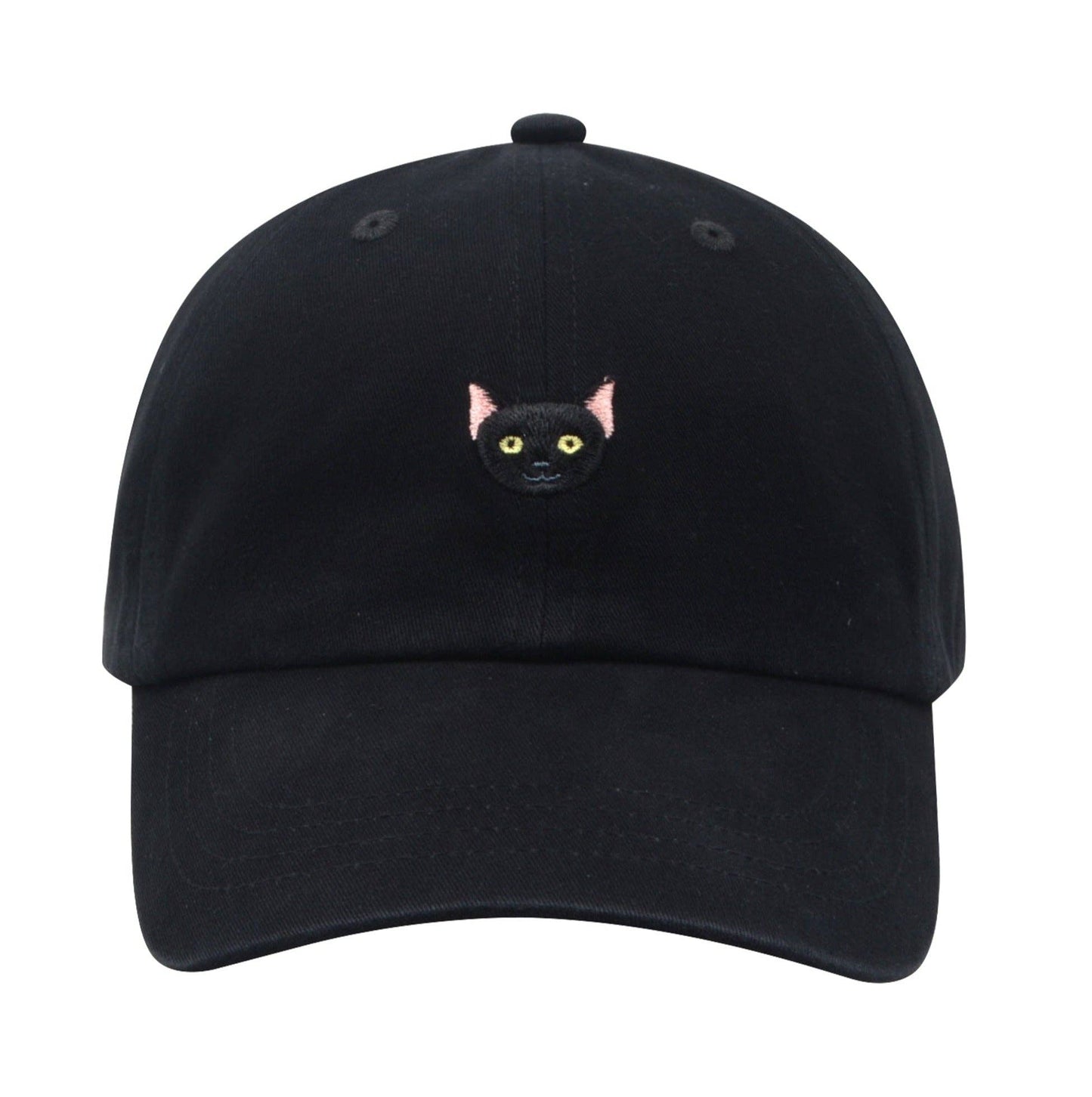 Black Cat Baseball Cap - Black