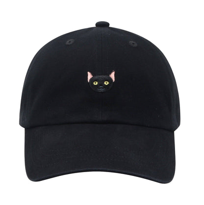 Black Cat Baseball Cap - Black