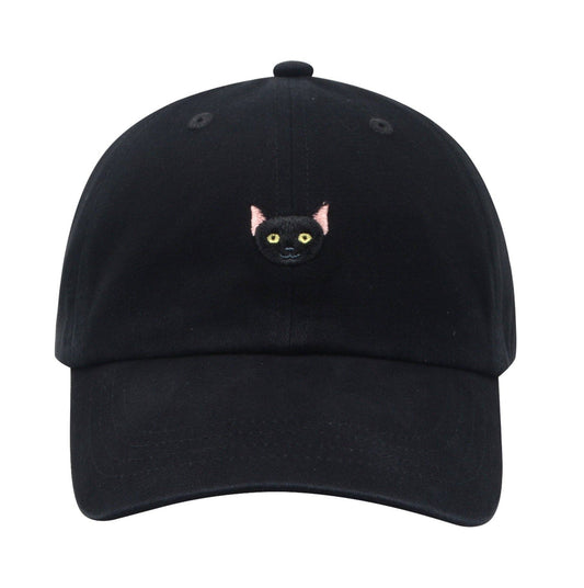 Black Cat Baseball Cap - Black