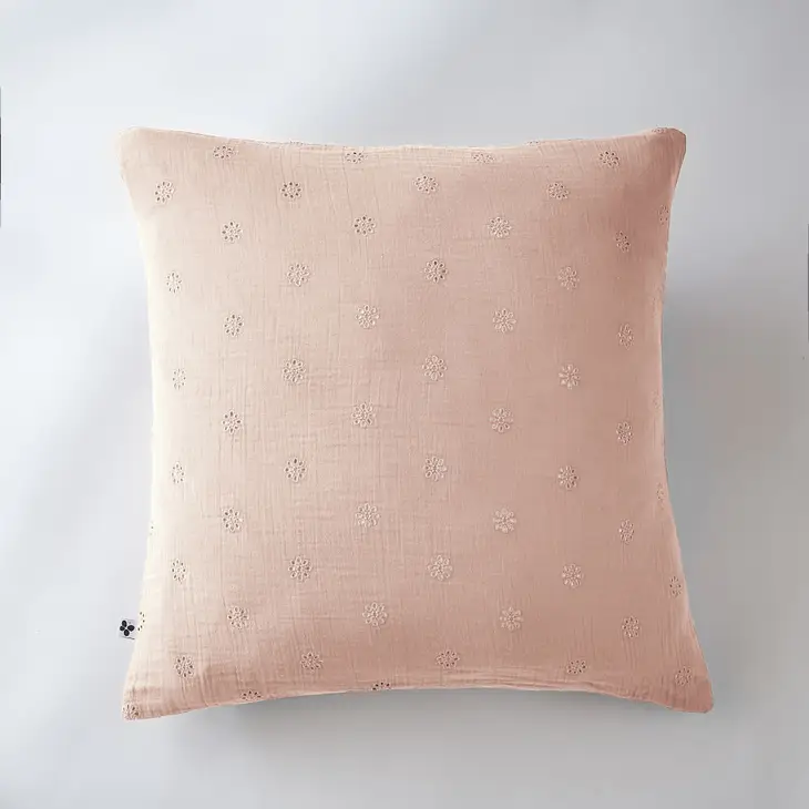 Boho Cotton Gauze Cushion Cover 24" Marshmallow