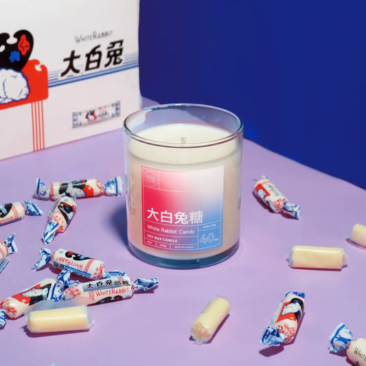 White Rabbit Candy Candle