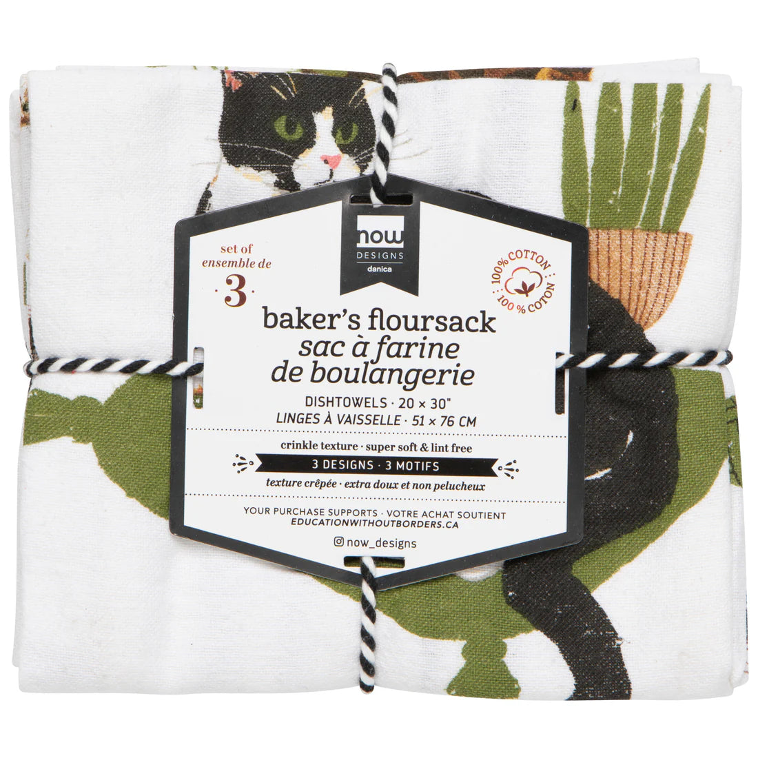 Cat Collective Baker's Floursack Dishtowels Set