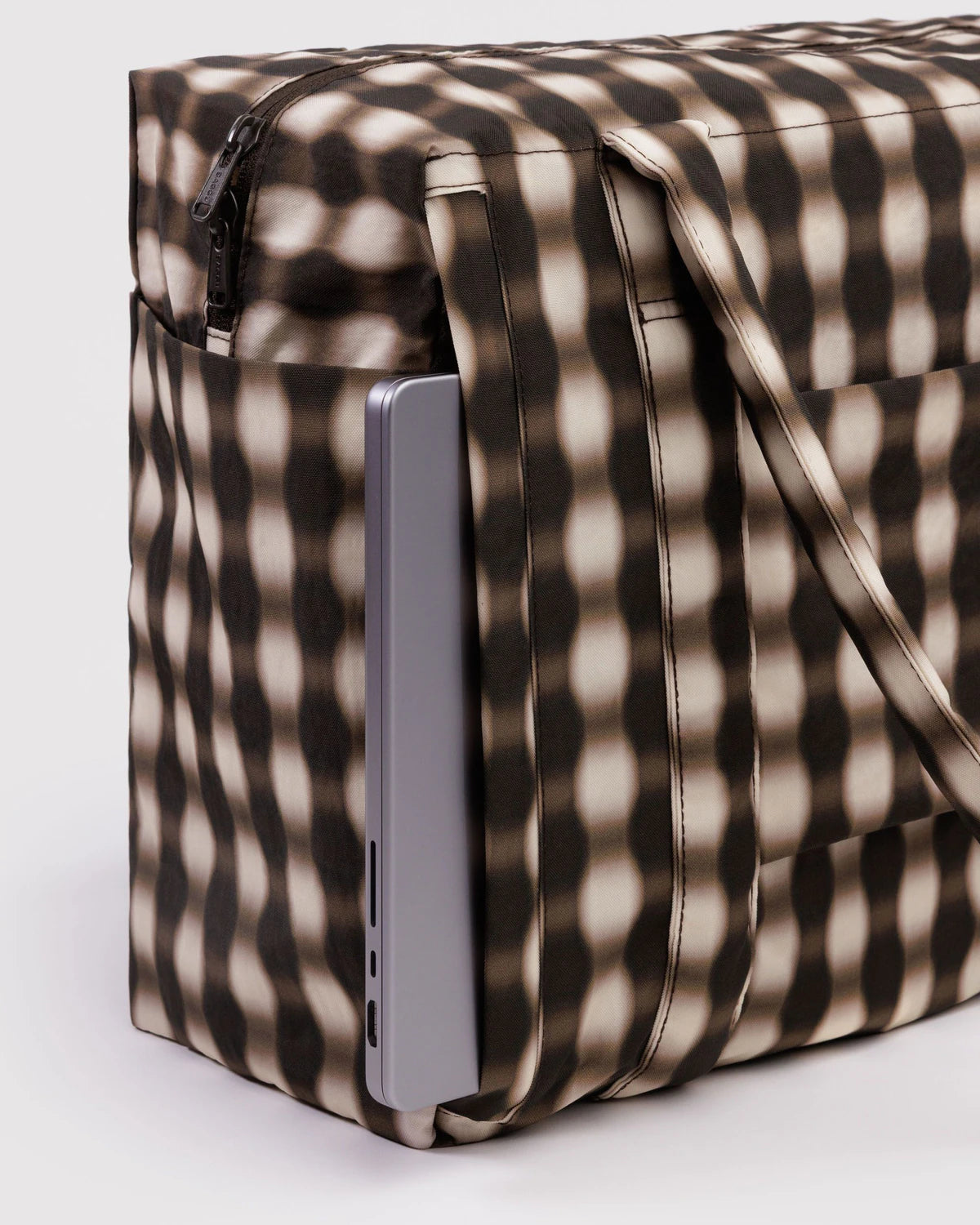 BAGGU Small Cloud Carry-On - Blurred Gingham Brown