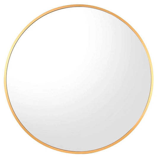 Gold Round Metal Mirror