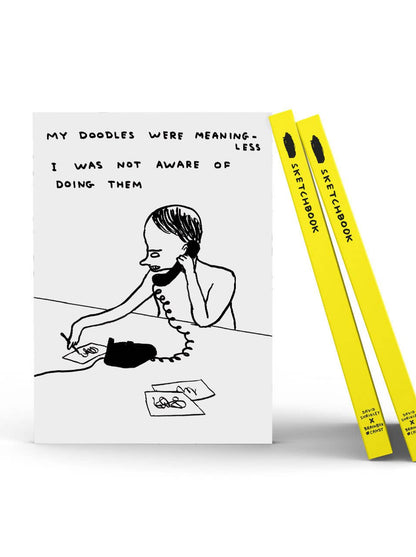 David Shrigley x Brainbox Candy Doodles sketchbook, 144 blank pages - PABOOM