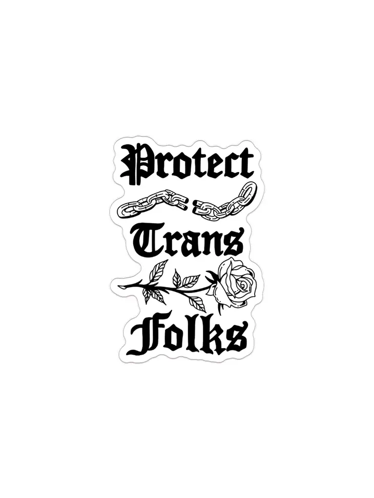 Protect Trans Folks Solid Sticker