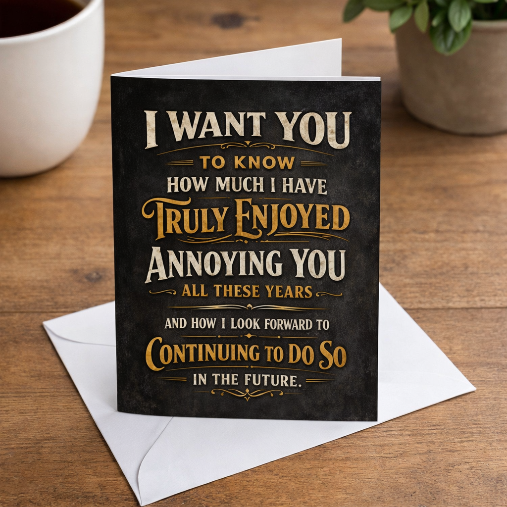 How Much I Truly Enjoy Annoying You Card