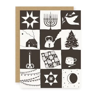 Holiday Patchwork Greeting Card Set/10
