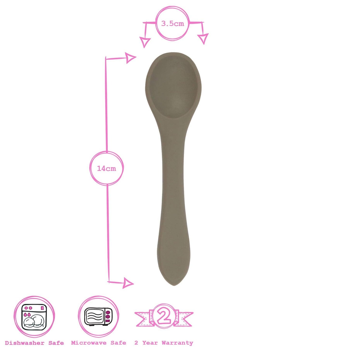 Baby Silicone Weaning Spoon - Ochre