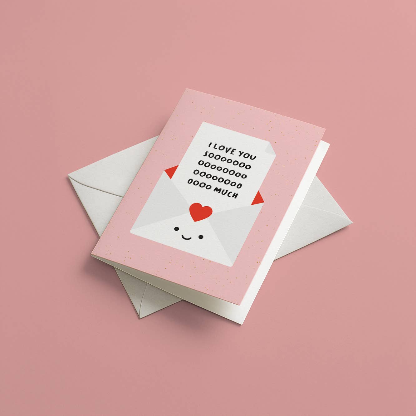 I Love You So Much card shown with envelope