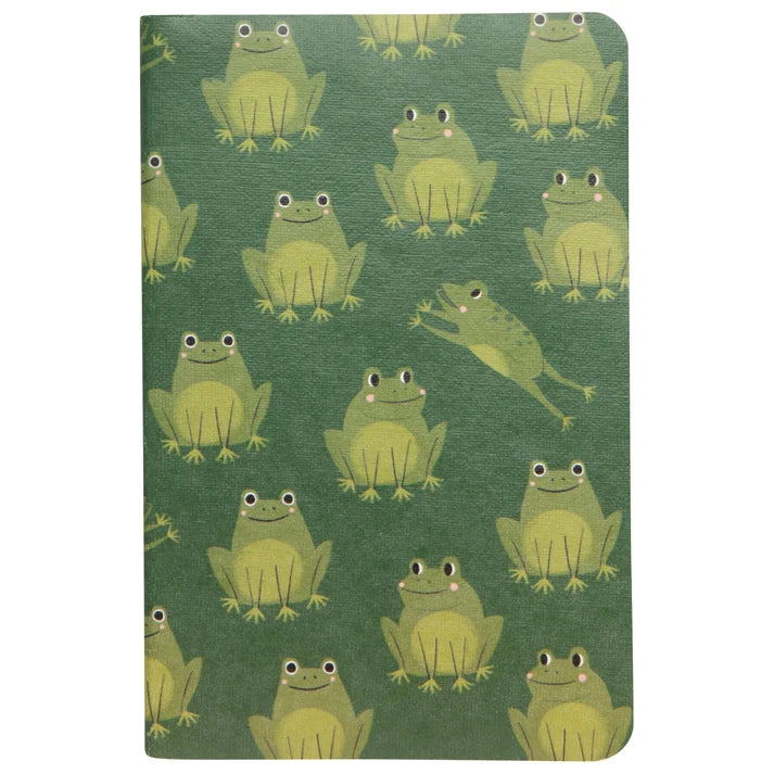 Ribbit notebooks stacked to show both cover designs – PABOOM
