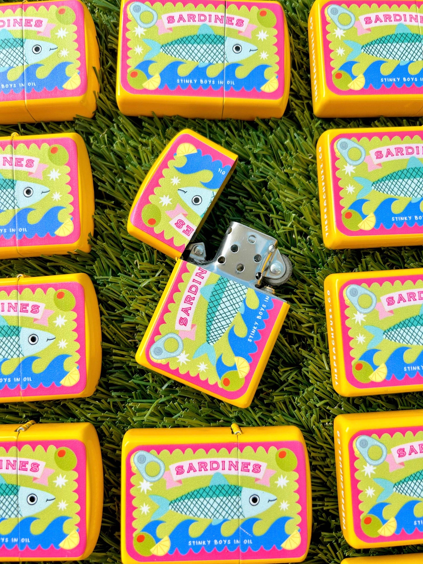 Multiple Sardine lighters shown together