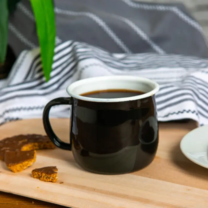 Argon Black Enamel Belly Mug