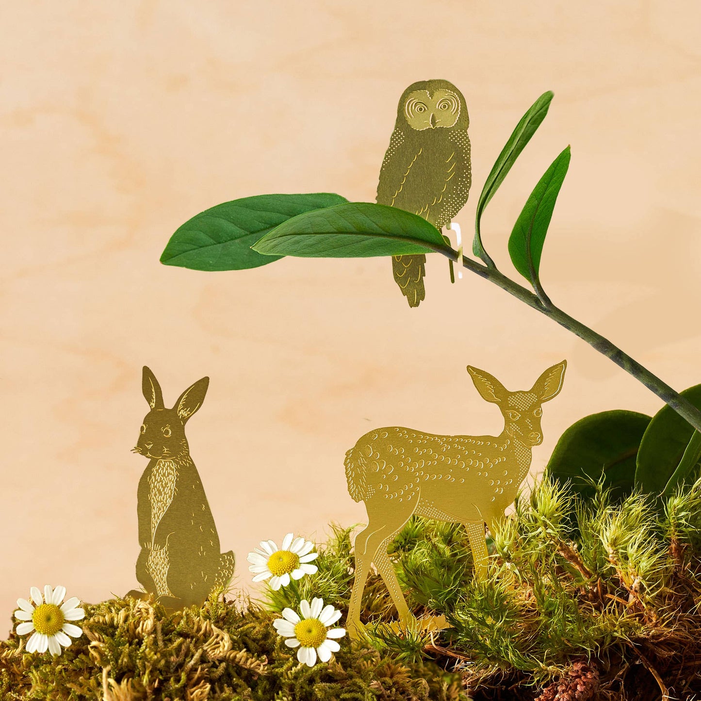 Plant Animal Deer, brass bambi plant pot decor
