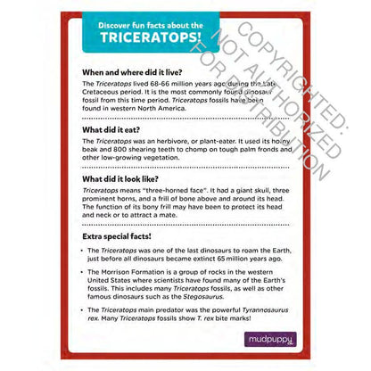 Triceratops kids dinosaur travel puzzle - PABOOM