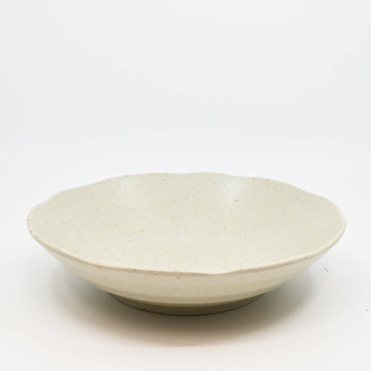 Nature White deep plate styled with pasta - PABOOM
