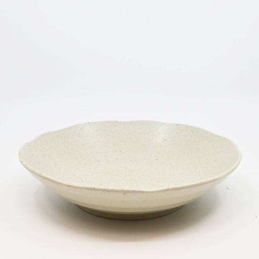 Nature White deep plate styled with pasta - PABOOM