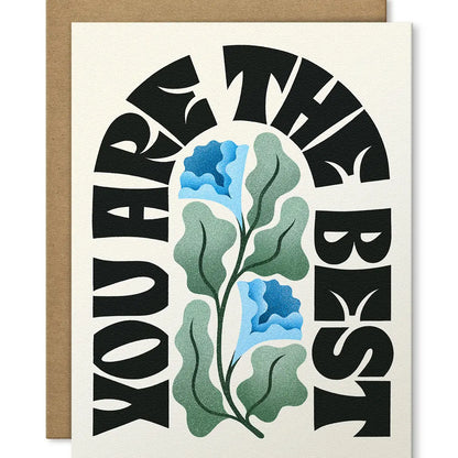 You Are the Best Blue Florals Card