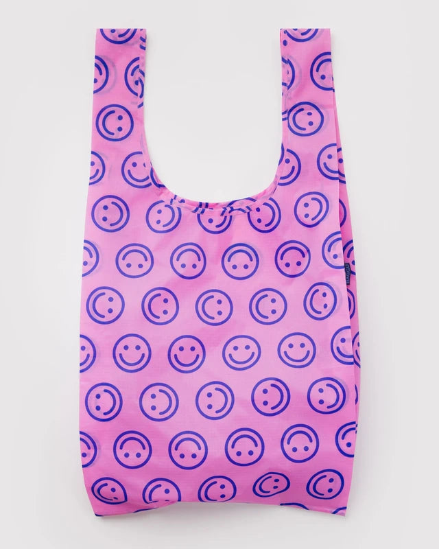 Big Baggu Pop Pink Happy interior pocket detail - PABOOM