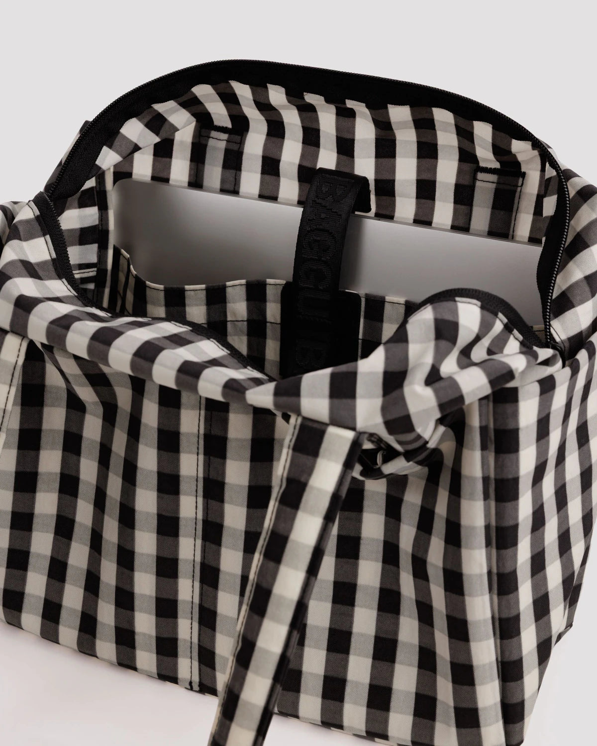 BAGGU Everyday Cloud Bag - Black and Cream Gingham