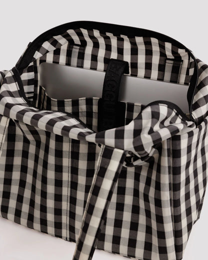 BAGGU Everyday Cloud Bag - Black and Cream Gingham