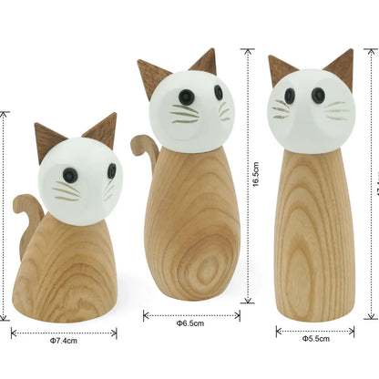 Cat Wooden Pepper + Salt Mill