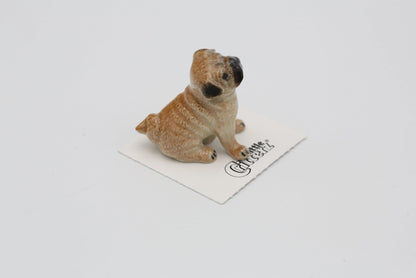 Button Pug Porcelaine Miniature