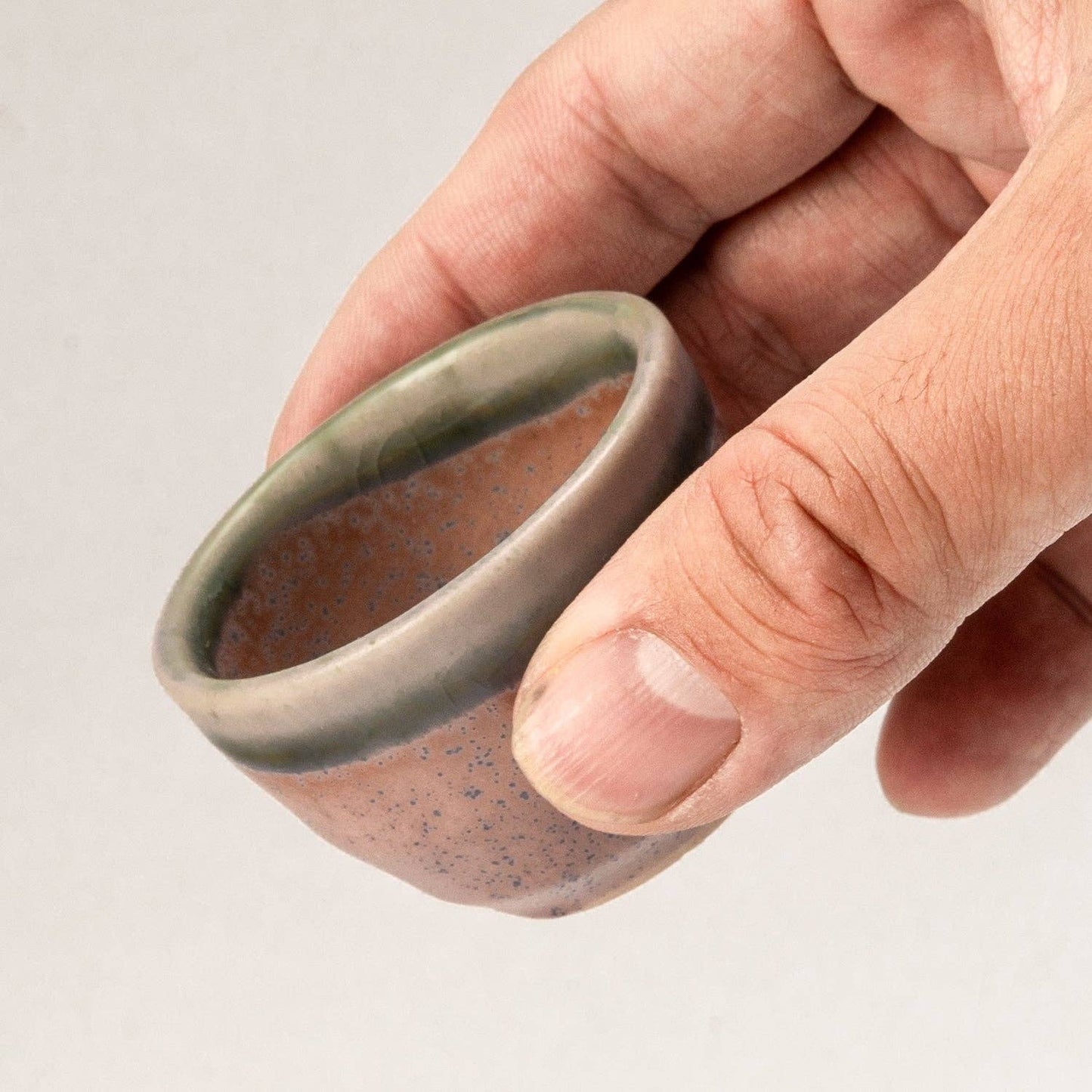 Minoware Reactive Glazed Sake Cup - Purple
