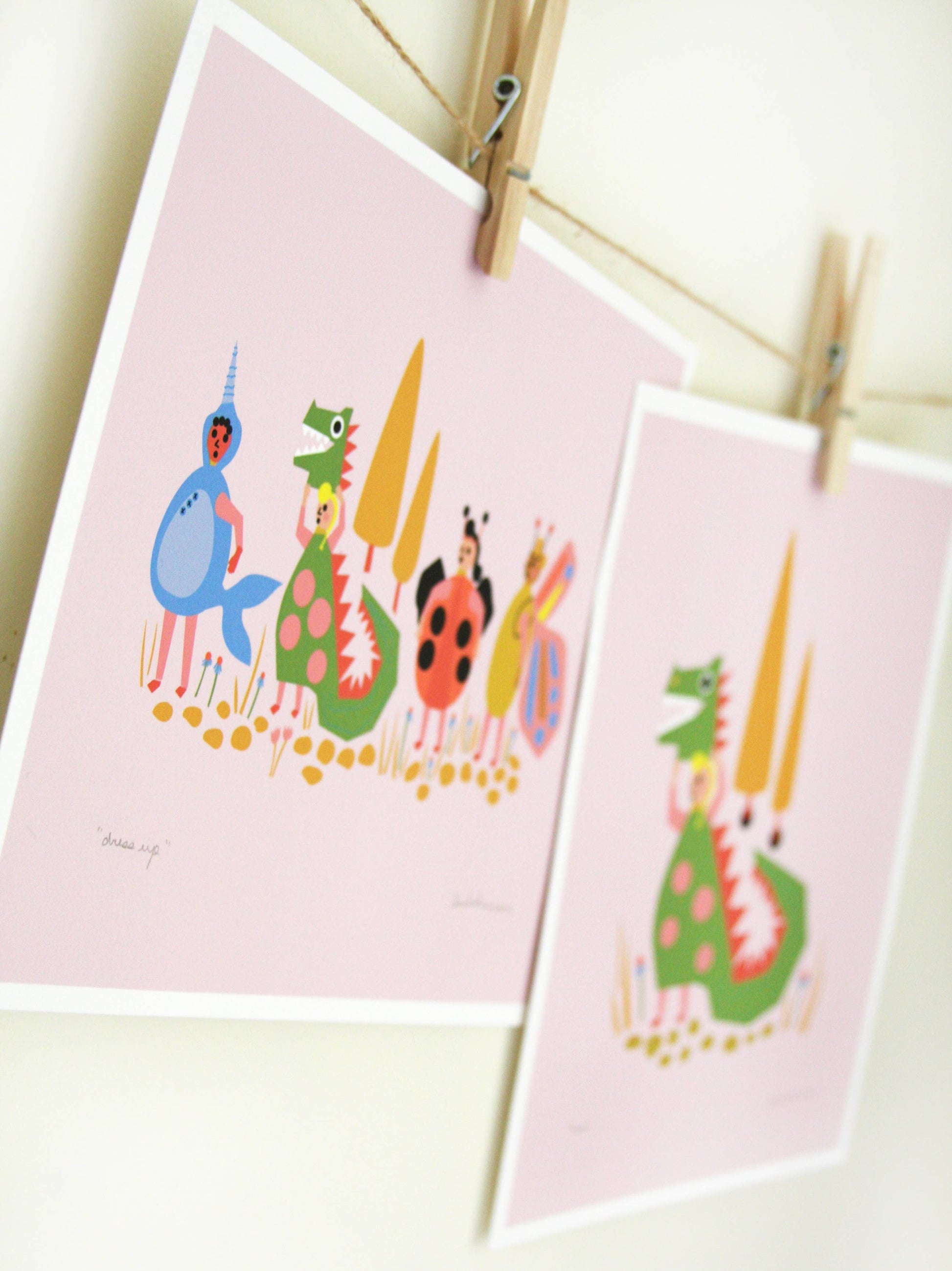 Dress Up art print by Leah Duncan, detail view — PABOOM