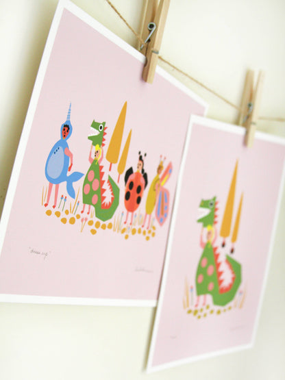 Dress Up art print by Leah Duncan, detail view — PABOOM