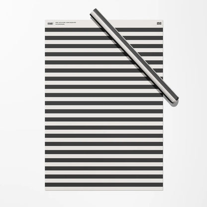 Black Stripe Gift Wrap