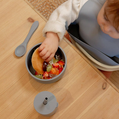 Baby Silicone Suction Bowl - Dusty Rose