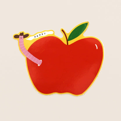 Worm Cowboy Sticker