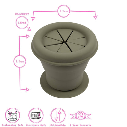 Baby Silicone Snack Pot - Dusty Rose