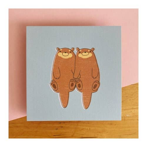 Otter Pals Postcard Print