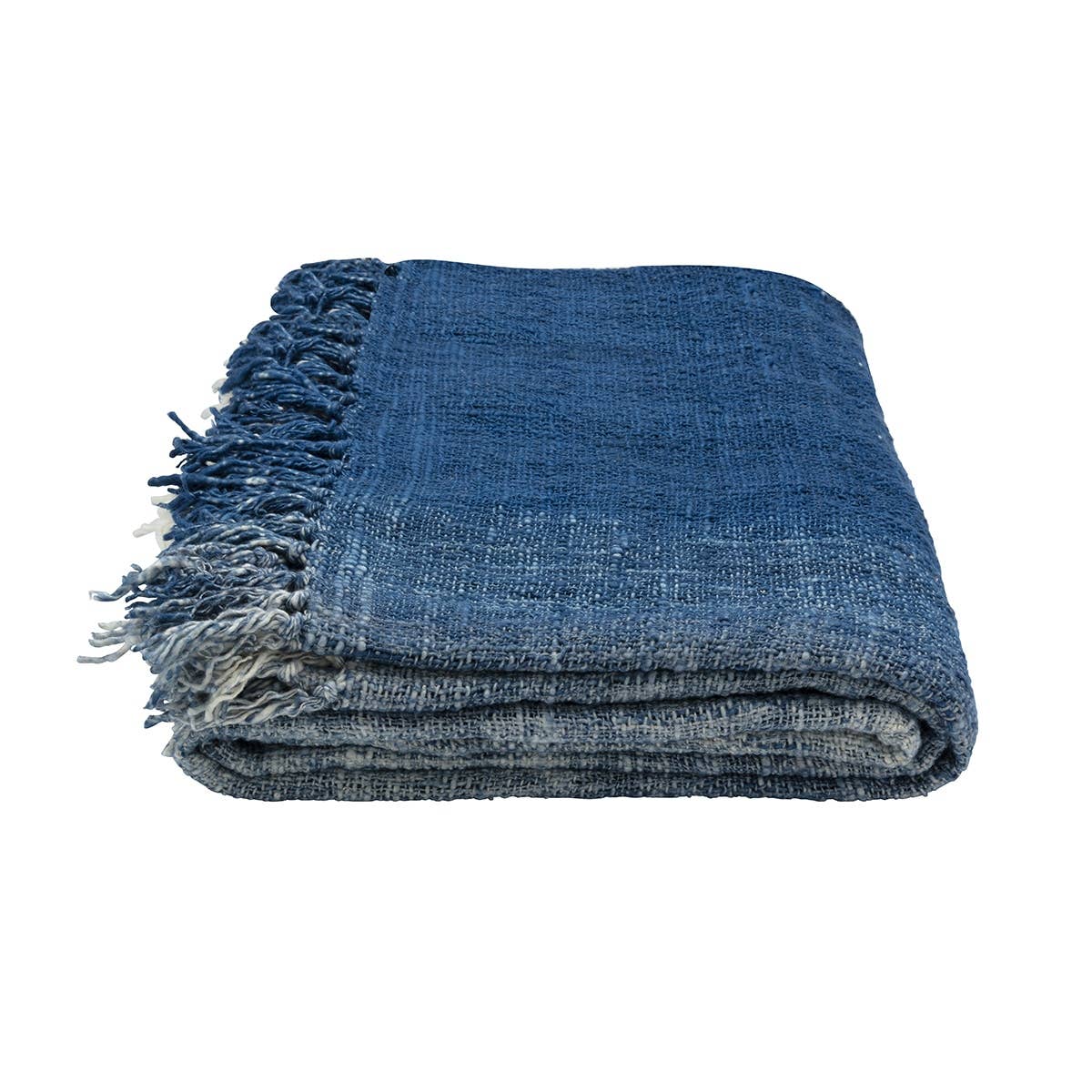 Waste Cotton Throw - Dark Grey