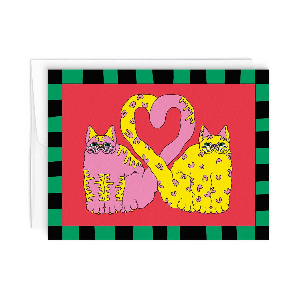 Smitten Kitten card shown alongside its envelope
