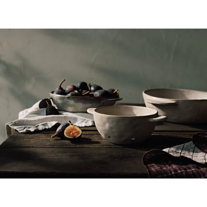 Ivory Fruit Bowl shown from above to display the drainage holes – PABOOM