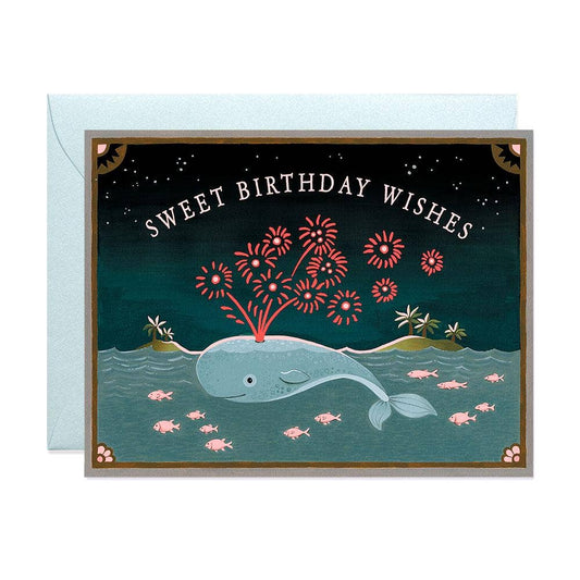 Whale Birthday Greeting Card