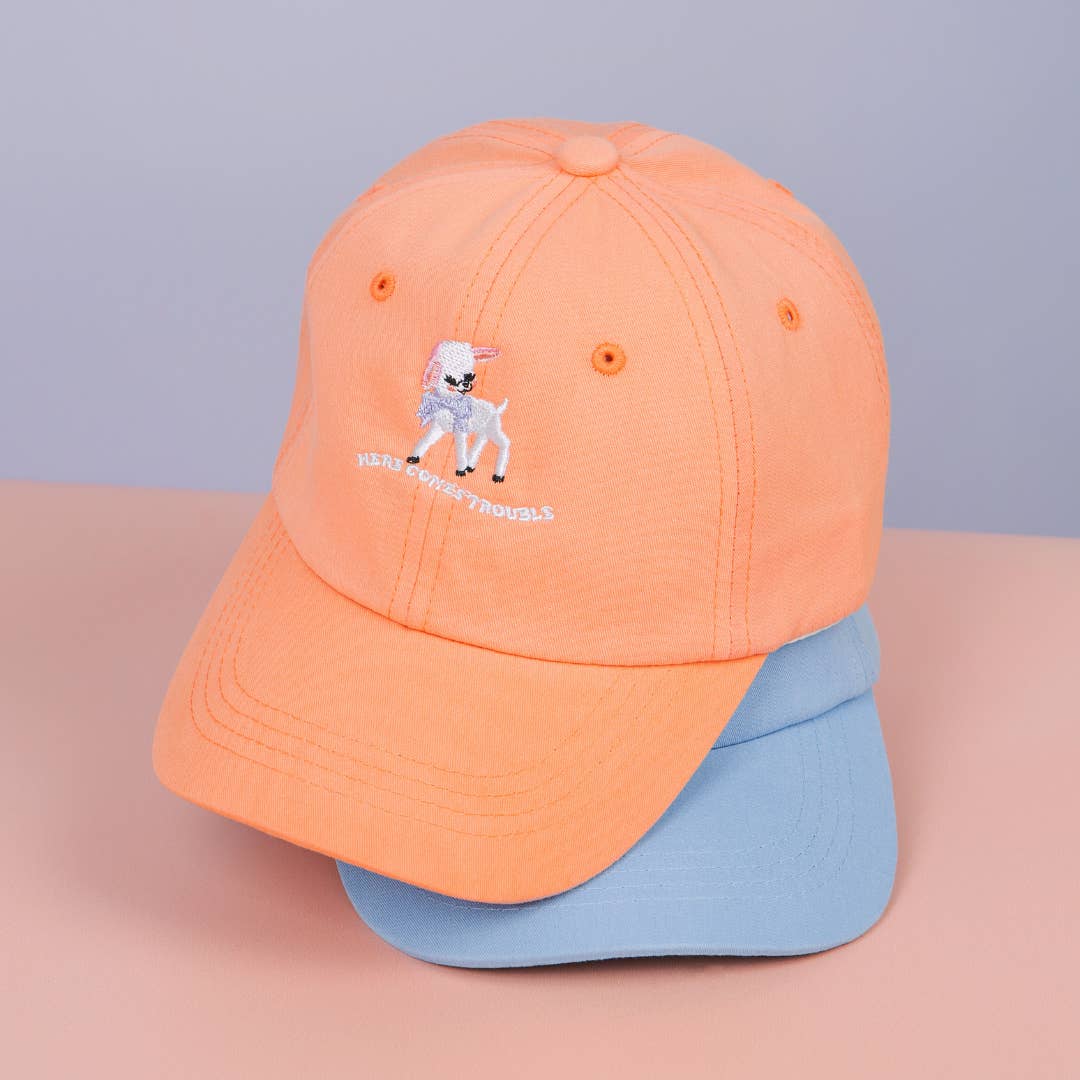 Here Comes Trouble Kids Baseball Hat