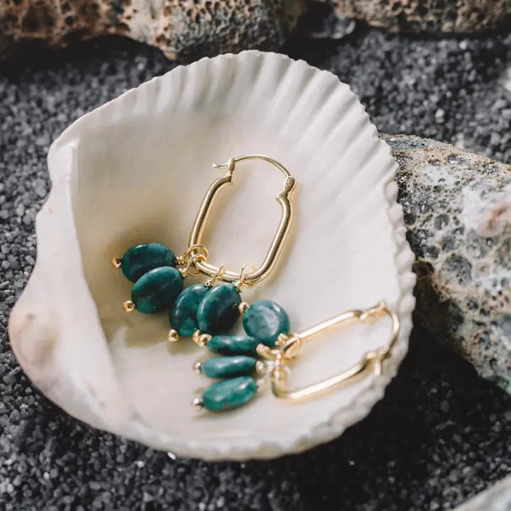 Turquoise Gold Vermeil Charm