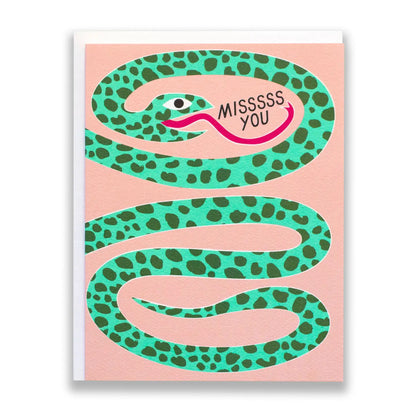 Miss You Snake Card