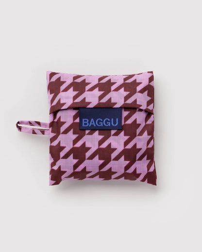 Baby BAGGU Reusable Tote Bag - Pink Houndstooth