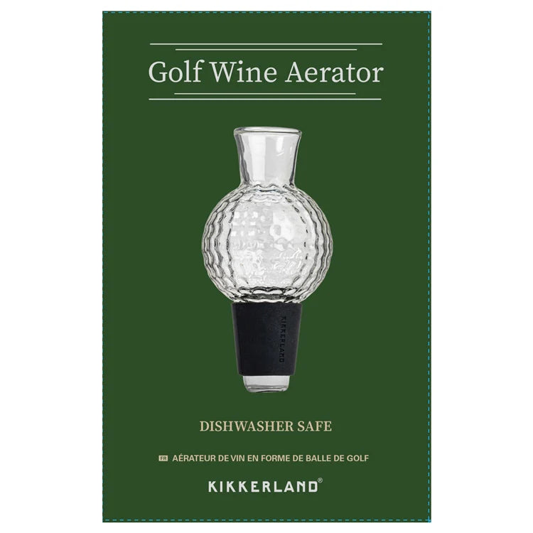 Golf wine aerator packaging in gift box.