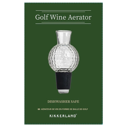 Golf wine aerator packaging in gift box.