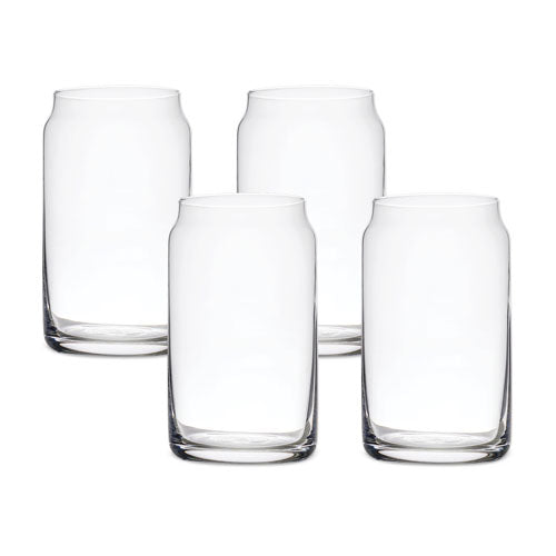 Set of four clear borosilicate glass tumblers - PABOOM
