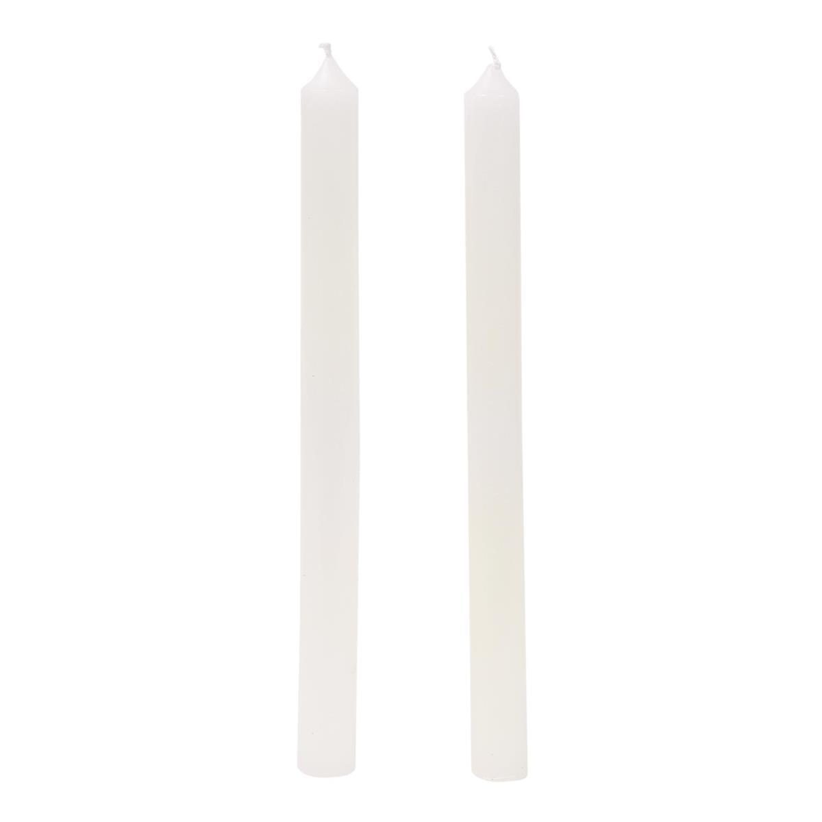 White 10" Taper Candle Set