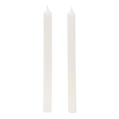 White 10" Taper Candle Set