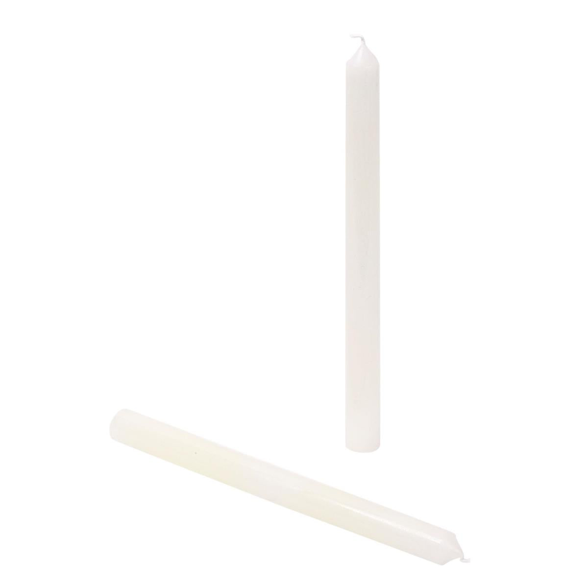 White 10" Taper Candle Set