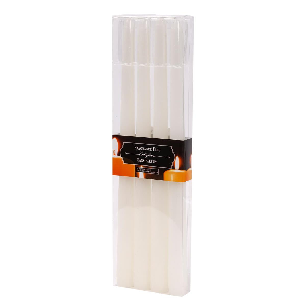 White 12" Taper Candles Set